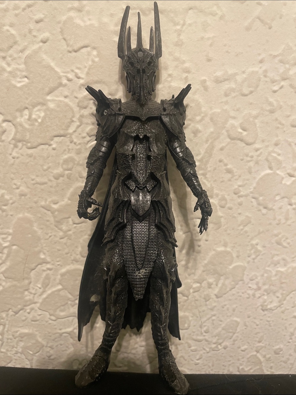 Dark Fantasy Black Resin Armor Statue – Home Accent